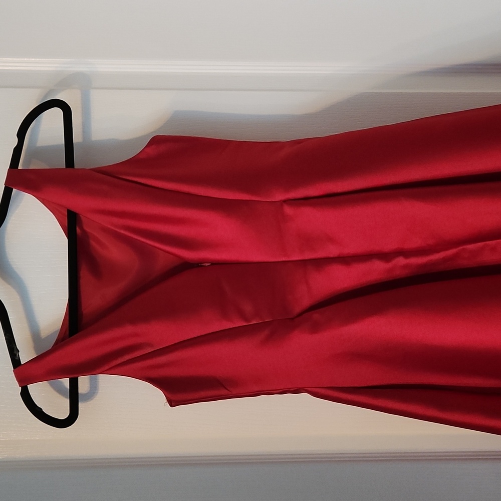 Adrianna Papell Red Flared Dress Size 6 - Picture 6 of 12